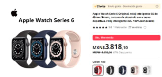 Apple Watch Series 6 por $3,818.10 en AliExpress