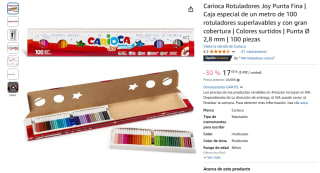Carioca 100 Rotuladores Joy Punta Fina por 17,45€