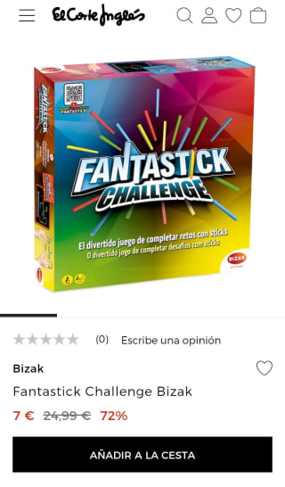 Fantastick Challenge Juego de mesa de Bizak por 7€.