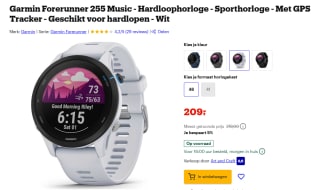 Garmin Forerunner 255 Music Steenwit voor €209 bij Bol