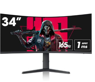 Monitor Gaming Curvo de 34" KOORUI de 165Hz, 1MS, 1000R, WQHD 3440x1440 por 265€