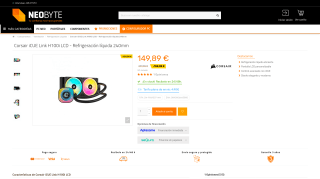 Refrigeración líquida Corsair iCUE Link H100i por 149,89€