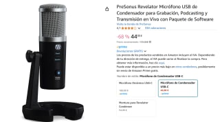 Micrófono USB con Procesador de Voz Presonus Revelator por 44€