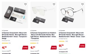 Diverse LC Eyewear (kids) computerbrillen vanaf €4,95 bij Bol