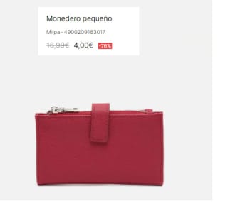 Monedero pequeño Milpa por 4€