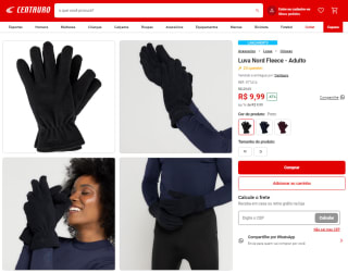 Luva Nord Fleece - Adulto - R$ 9,99