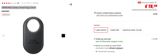 Samsung Galaxy SmartTag 2 voor €19,99 bij de Mediamarkt