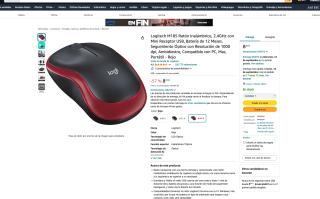 Logitech M185 Ratón Inalámbrico 2.4GHz con Mini Receptor USB Batería de 12 Meses por 8,41€