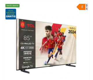 Televisor MiniLed - TCL 85C855, 85", 4K, QLED +, Google TV, Onkyo por 2058€
