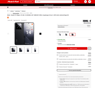 Xiaomi 14 512 GB 12GB 6.36" 120Hz Snapdragon 8 Gen 3 por 1,099€