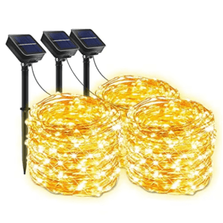 Guirnaldas Luces Exterior Solar, 36M 3x12M 300 LED por solo 13,99€