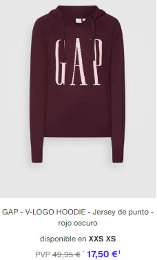 GAP - Sudaderas hasta 18€