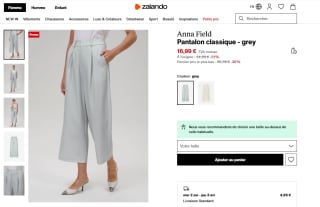 Pantalon classique Grey Anna Field à 16,99€