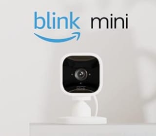 Blink Mini Cámara de seguridad inteligente compacta, interior por 20,99€