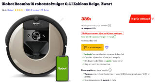iRobot Roomba i6 robotstofzuiger voor €389 bij Bol