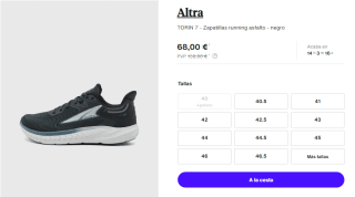 Zapatillas para Hombre Altra TORIN 7 por 68€