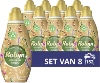 8x Robijn Klein & Krachtig Wasmiddel Bohemian Blossom 19 Wasbeurten 665 ml voor €39,89 bij Bol