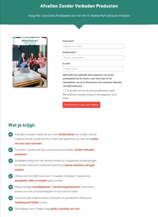 Vraag Hier Jouw Gratis Proefpakket Aan Van Het 12-Weekse MyFoodCoach Afvalplan