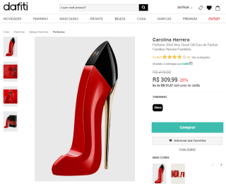 Perfume Feminino Very Good Girl por Carolina Herrera de 30ml - R$ 309,99