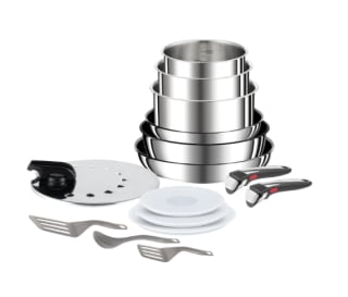 Tefal Ingenio Preference On – Batería de cocina de 15 piezas, diseño apilable, ahorra espacio, mango extraíble, sin PFOA, revestimiento antiadherente por 199.99€