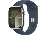 Apple Watch Series 9, 45mm, GPS + Cellular, RVS, Sportbandje M/L Zilver (Blauw) voor €499 bij Amac