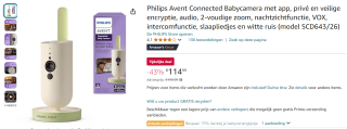 Philips Avent SCD643/26 babyfoon voor €114,99 bij Amazon