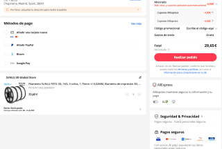 Filamento SUNLU PETG 3D 1KG 3 rollos 1,75mm por solo 29,65€