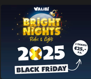 2 Tickets Walibi Bright Nights voor €50 tijdens Black Friday