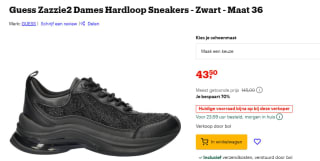 GuessZazzie2 Sneakers (maat 36) voor €43,50 bij Bol