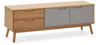 CHOLLAZO Mueble de tv bruce 2c2p roble/gris, (MADERA MACIZA) por solo 22,39€