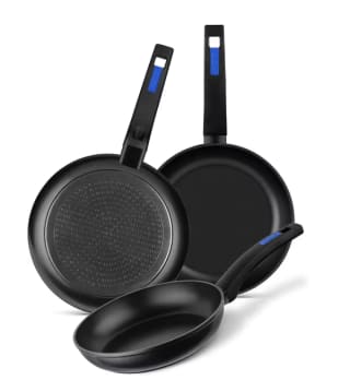 Monix MB Martín Berasategui Juego de 3 Sartenes Aluminio Forjado con Antiadherente sin PFOA Negro 18-22-26 cm a solo 24,13€