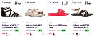 Diverse meisjessandalen van bv Bullboxer, Gap en meer vanaf €4 bij Ibood