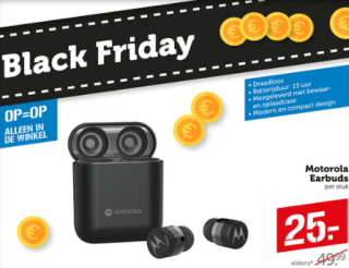 Motorola Vervebuds 120 SH61- Draadloze Oordopjes -voor €25 bij de Coop