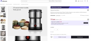 Molinillo de café eléctrico por 11€ (6,60€ cuenta nueva)