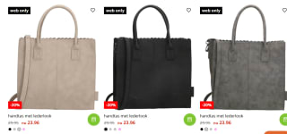 20% korting op diverse damestassen bij Terstal