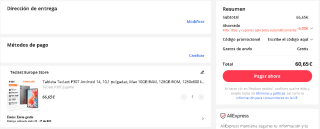 Tableta Teclast P30T Android 14, 128GB por 60,65€