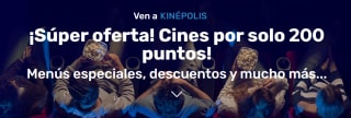 GRATIS entradas Cines por solo 200 puntos
