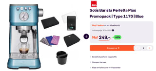 SOLIS OF SWITZERLAND Barista Perfetta Plus Koffiezetapparaat voor €249 bij Ibood