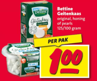 Alle Bettine geitenkaas voor €1 bij Nettorama