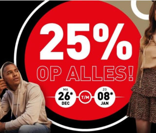 Sakestore sale met 25% korting op alles