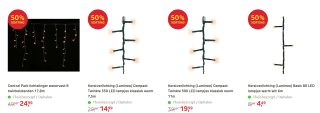 50% korting op diverse kerstverlichting bij de Praxis