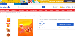 Coxa e Sobrecoxa de Frango de Padaria de 420g - R$ 3,77