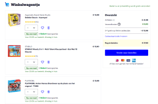 2+1 gratis op kleine cadeautjes bij Bol.