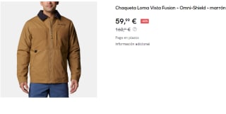 Chaqueta de Hombre Loma Vista Fusion - Omni-Shield por 59.99€