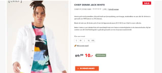 Chief Denim heren Jack voor €10 bij Jeans Centre