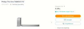 Philips TAB8507/10 - Soundbar met draadloze subwoofer - Wit voor €279 bij Artandcraft