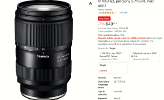 Tamron 28-75mm F/2.8 Di III VXD G2 Sony FE lens voor €649 bij Amazon