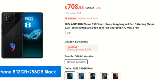 Asus ROG Phone 8 12GB/256GB Zwart voor €708,98 bij Aliexpress