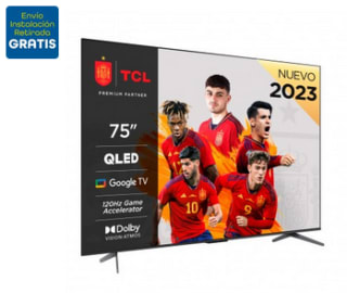 TV 75" TCL QLED 75C649 4K HDR Pro Game Master Google TV por 870€