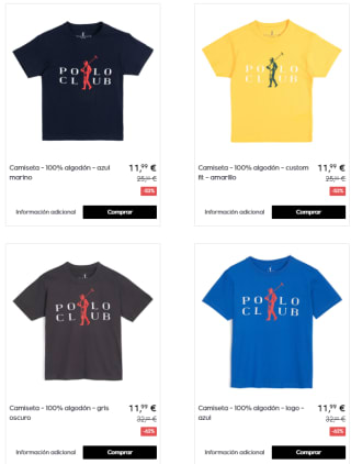 POLO CLUB - Camisetas por 11,99€